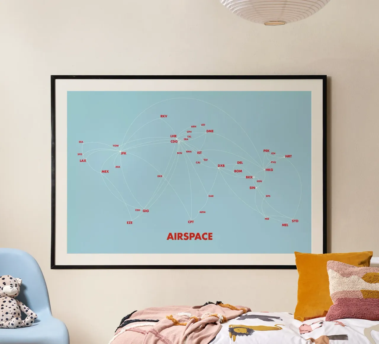 Airspace Map Blue poster da Marc Schulthess