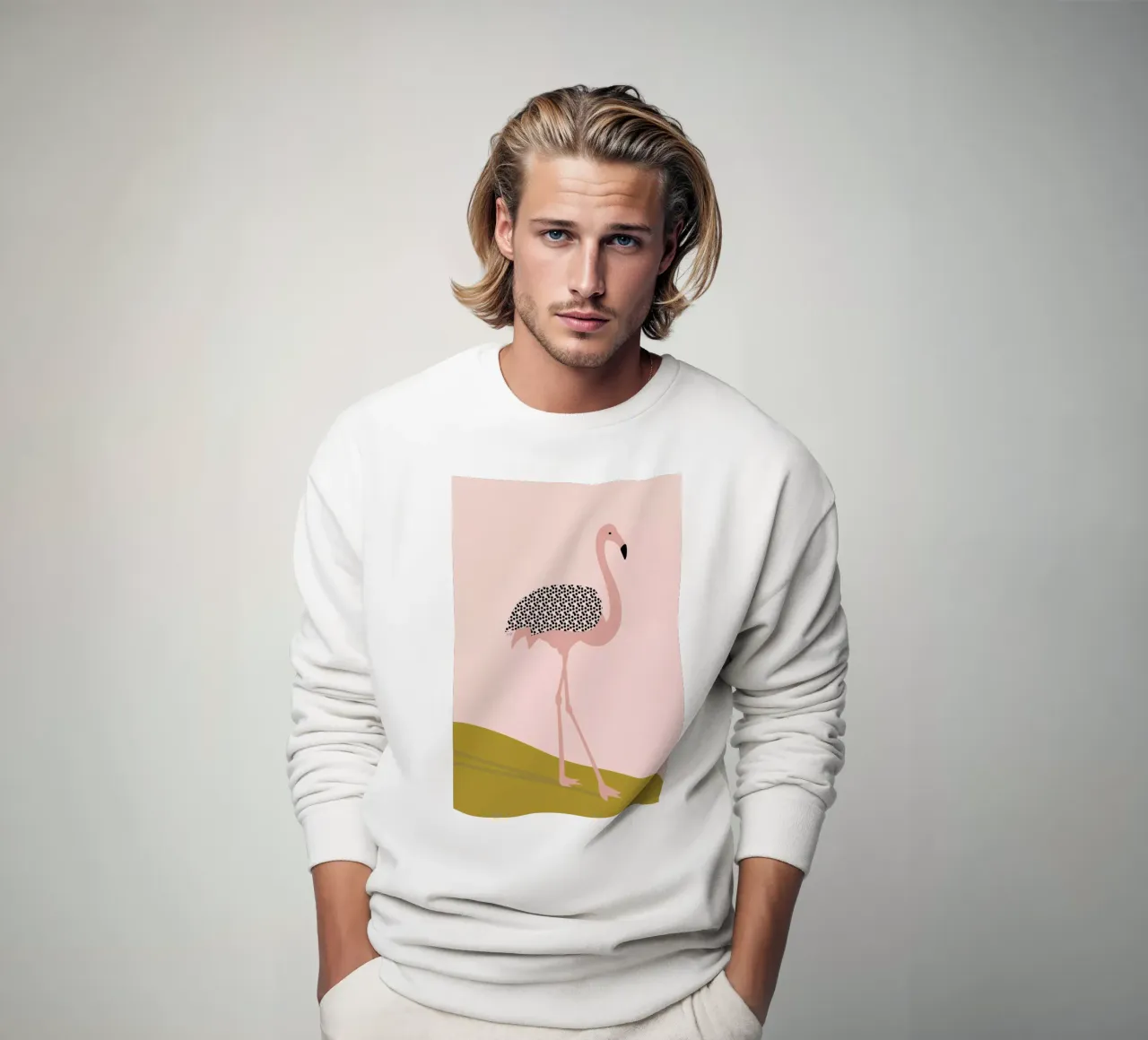 Flamingo felpa da Linda Gobeta