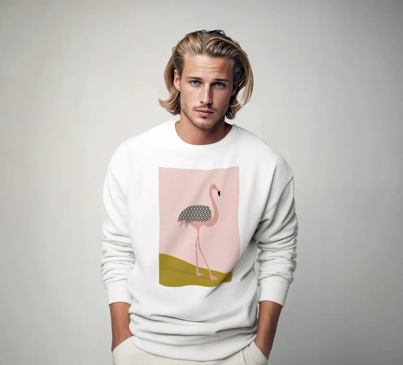 Flamingo felpa da Linda Gobeta
