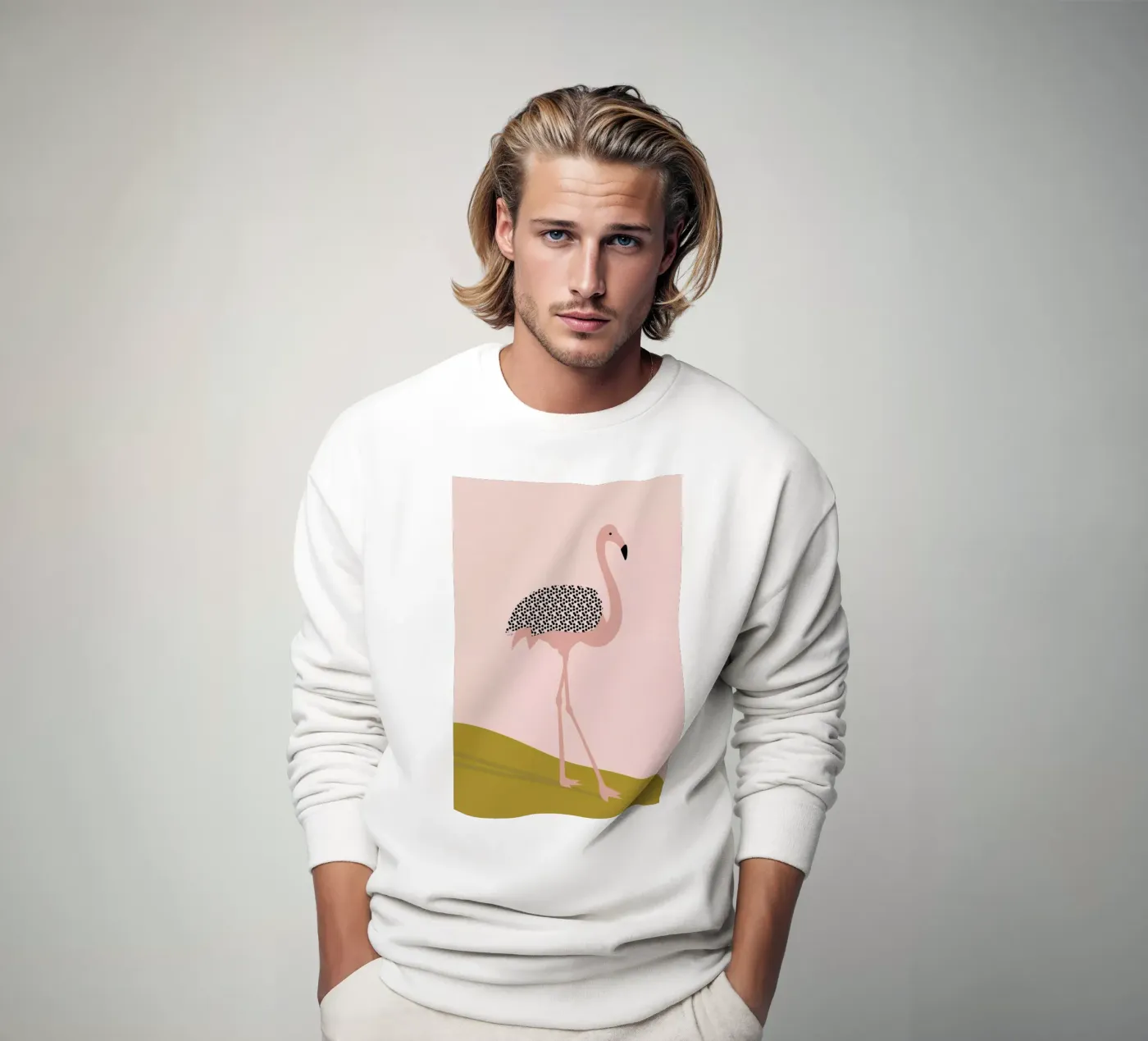 Flamingo felpa da Linda Gobeta