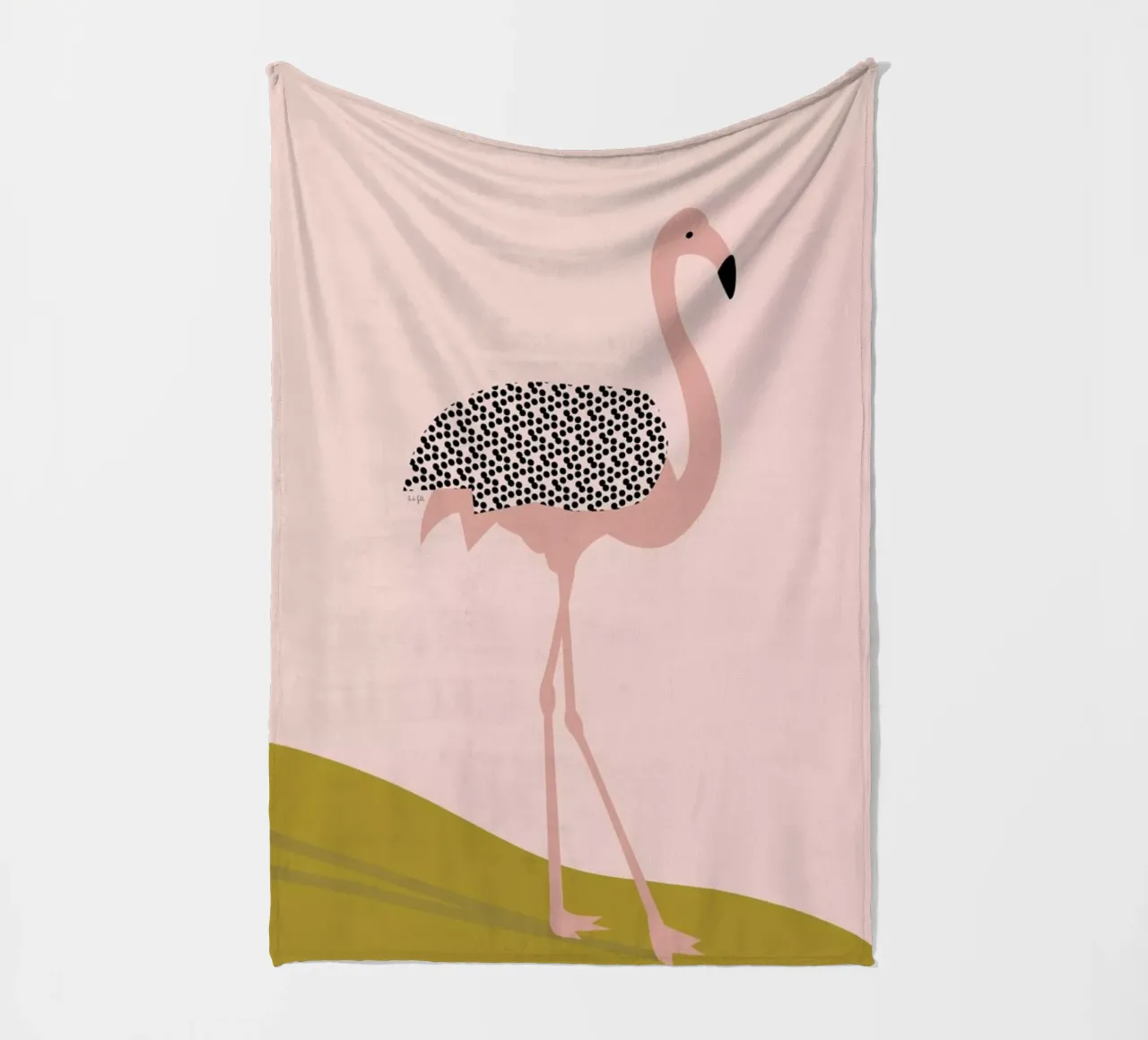 Flamingo Fleecedecke von Linda Gobeta