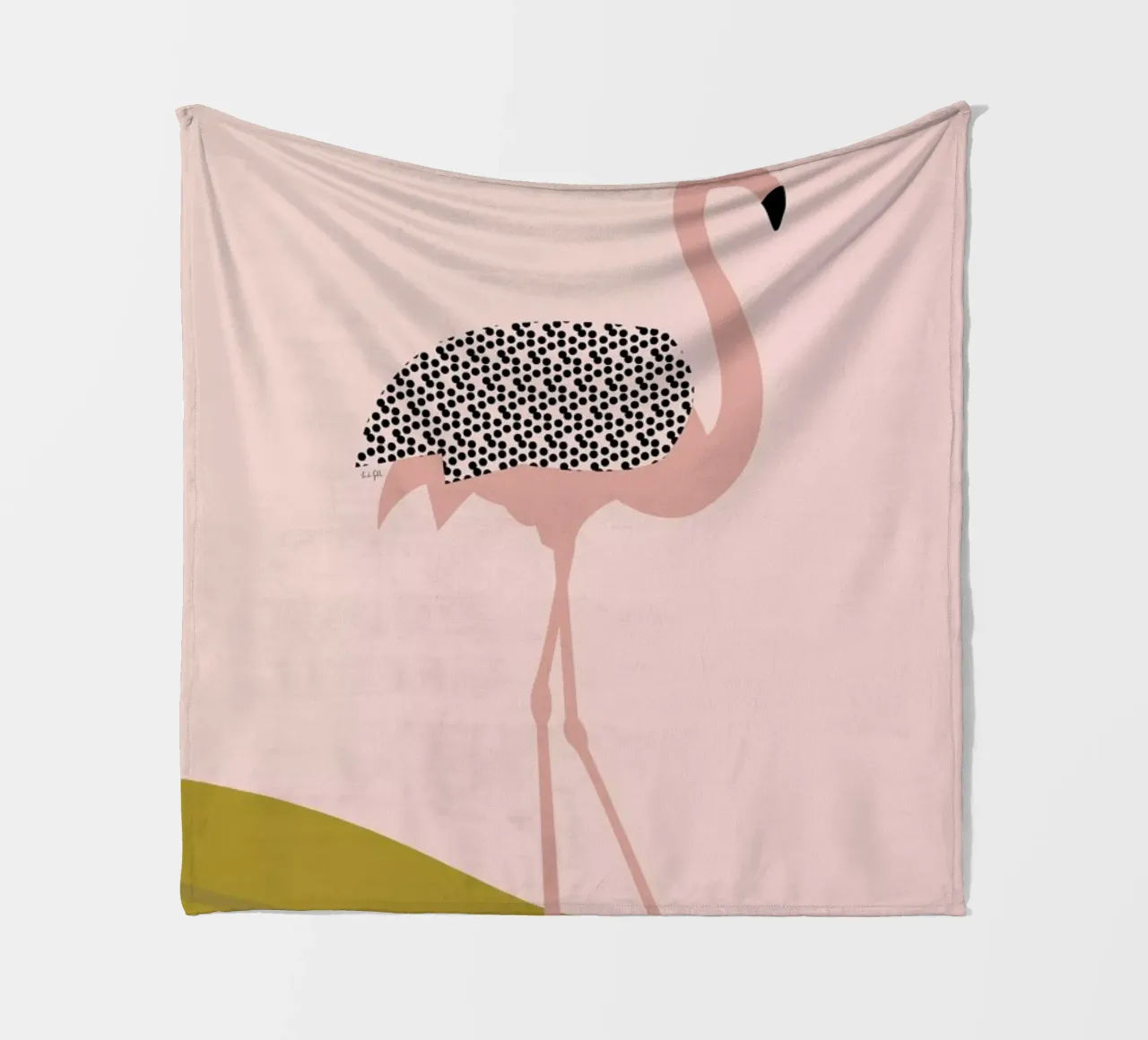 Flamingo coperta in pile da Linda Gobeta
