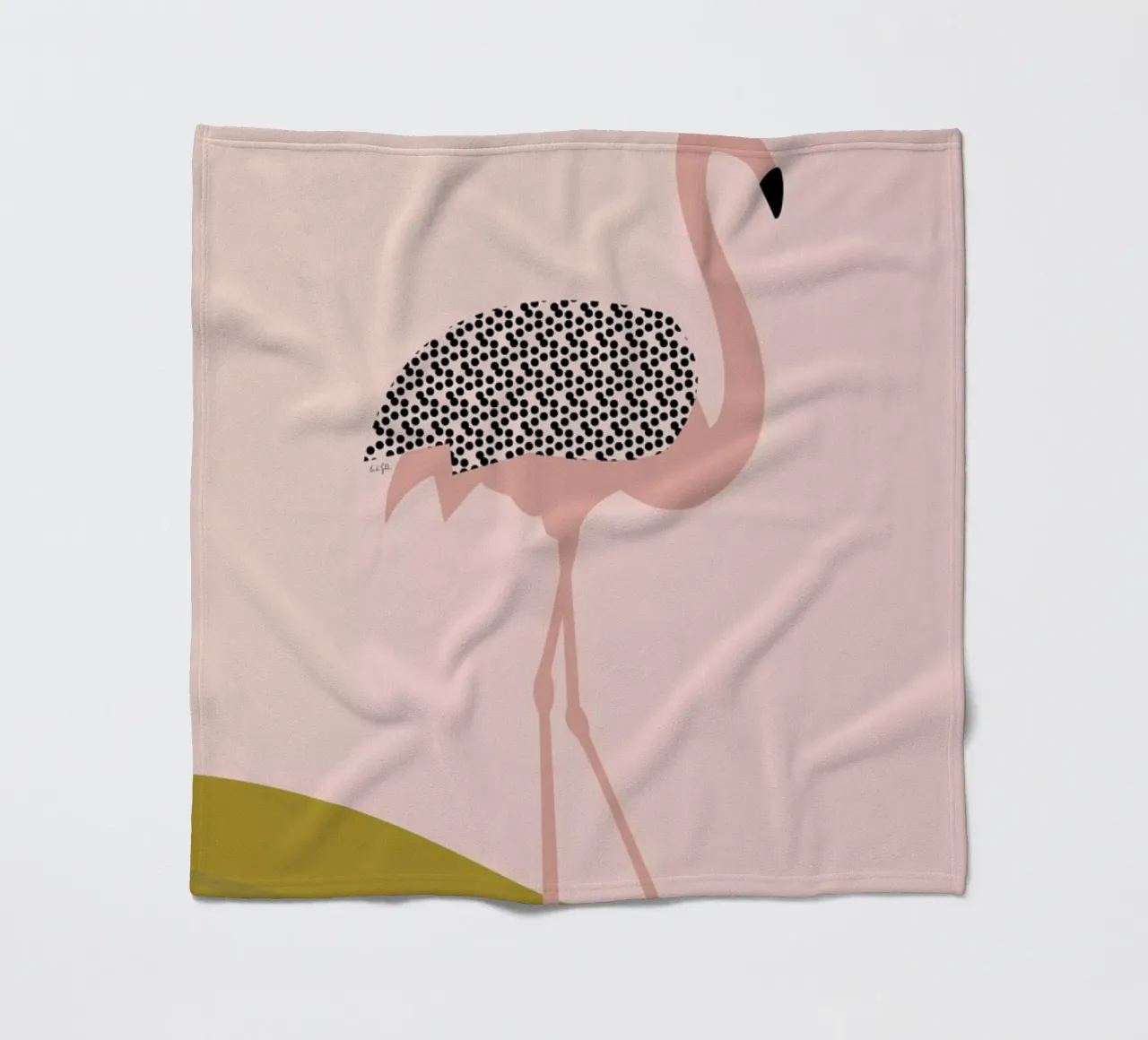 Flamingo coperta in pile da Linda Gobeta