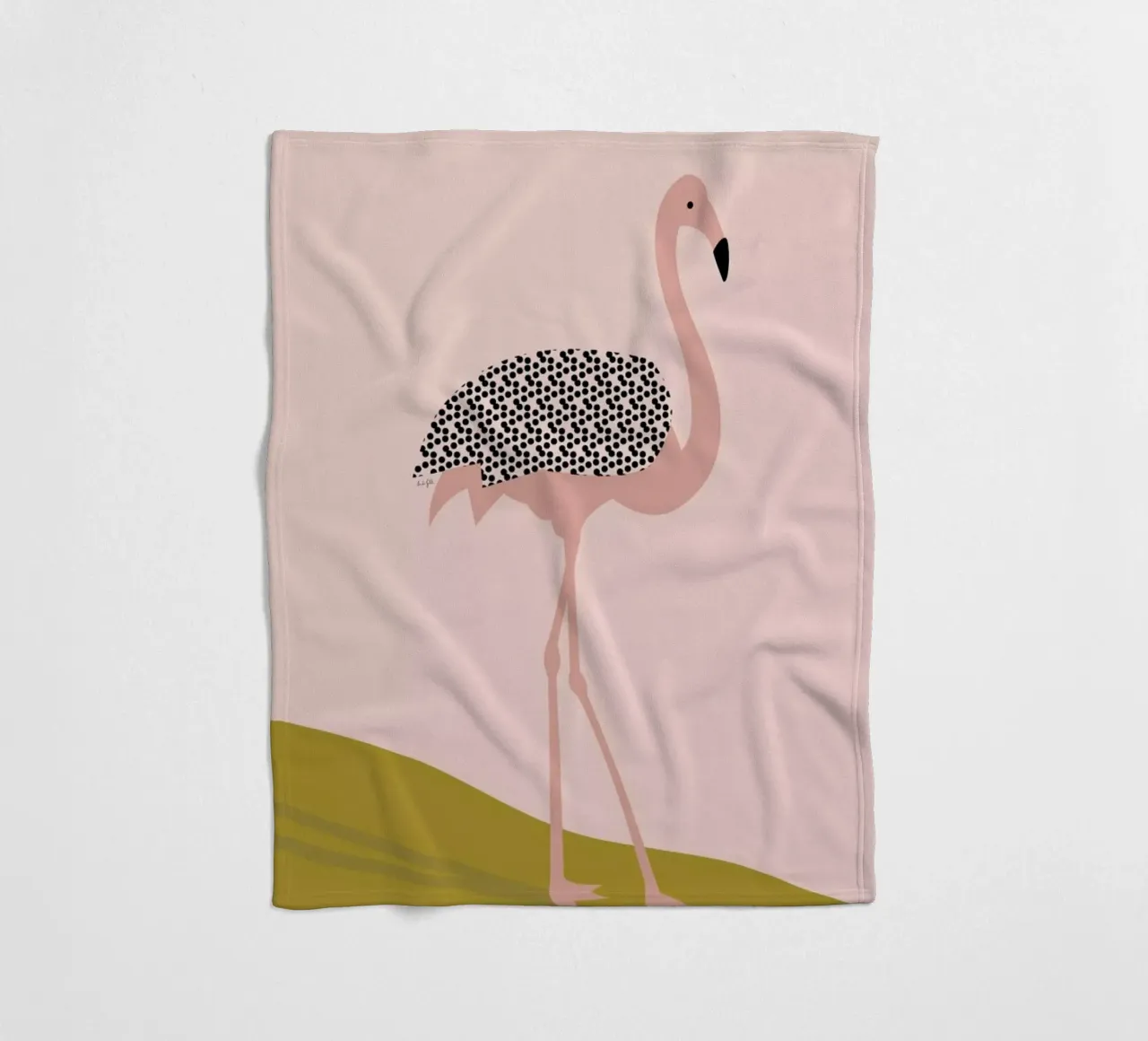 Flamingo Fleecedecke von Linda Gobeta