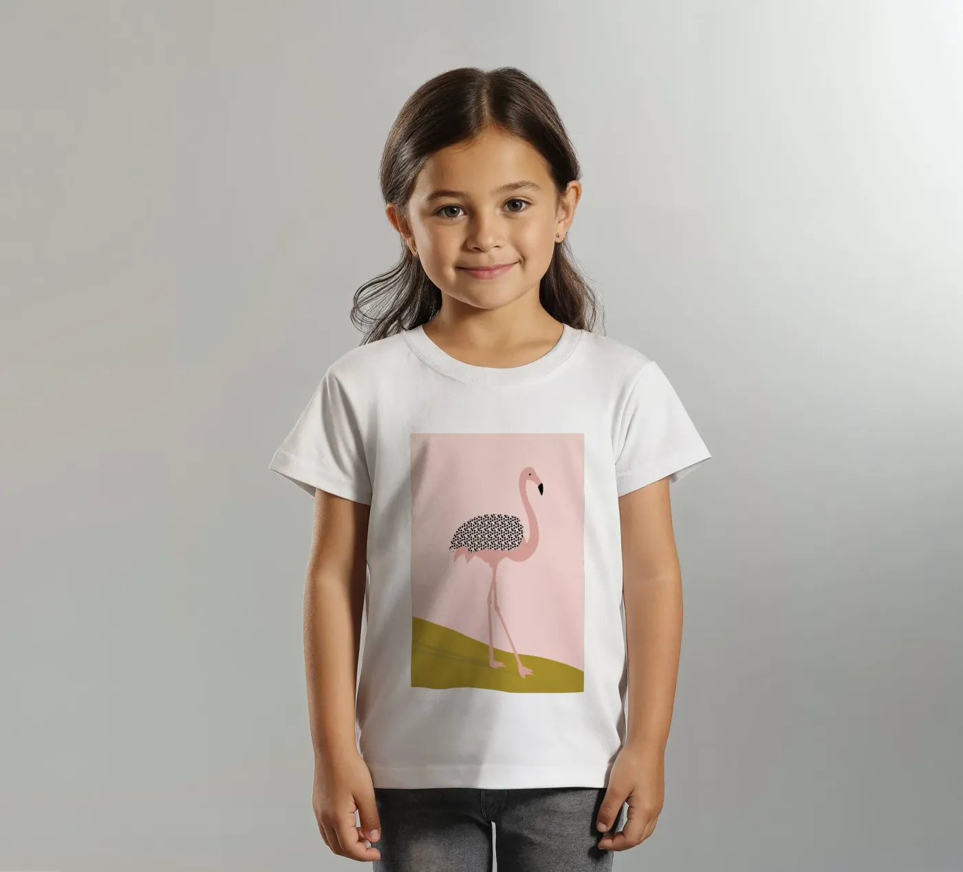 Flamingo kinder t-shirt van Linda Gobeta