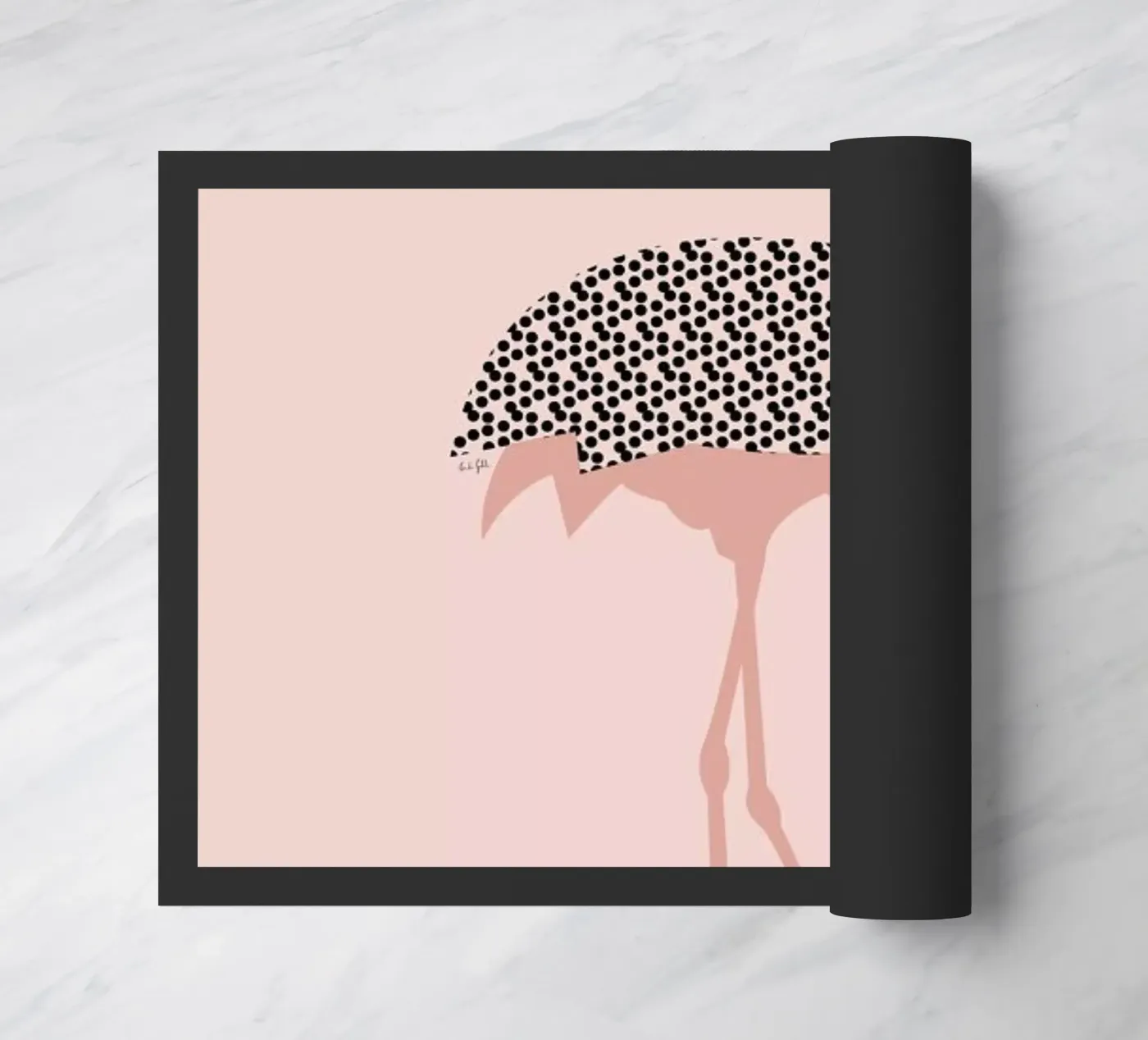 Flamingo Fußmatte von Linda Gobeta