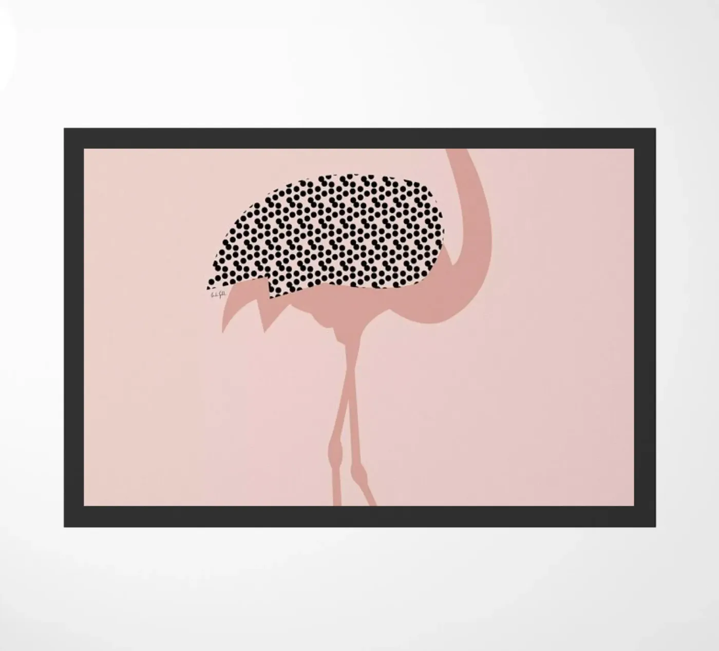 Flamingo Fußmatte von Linda Gobeta