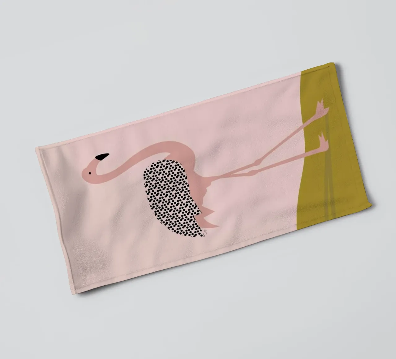 Flamingo asciugamano da bagno da Linda Gobeta