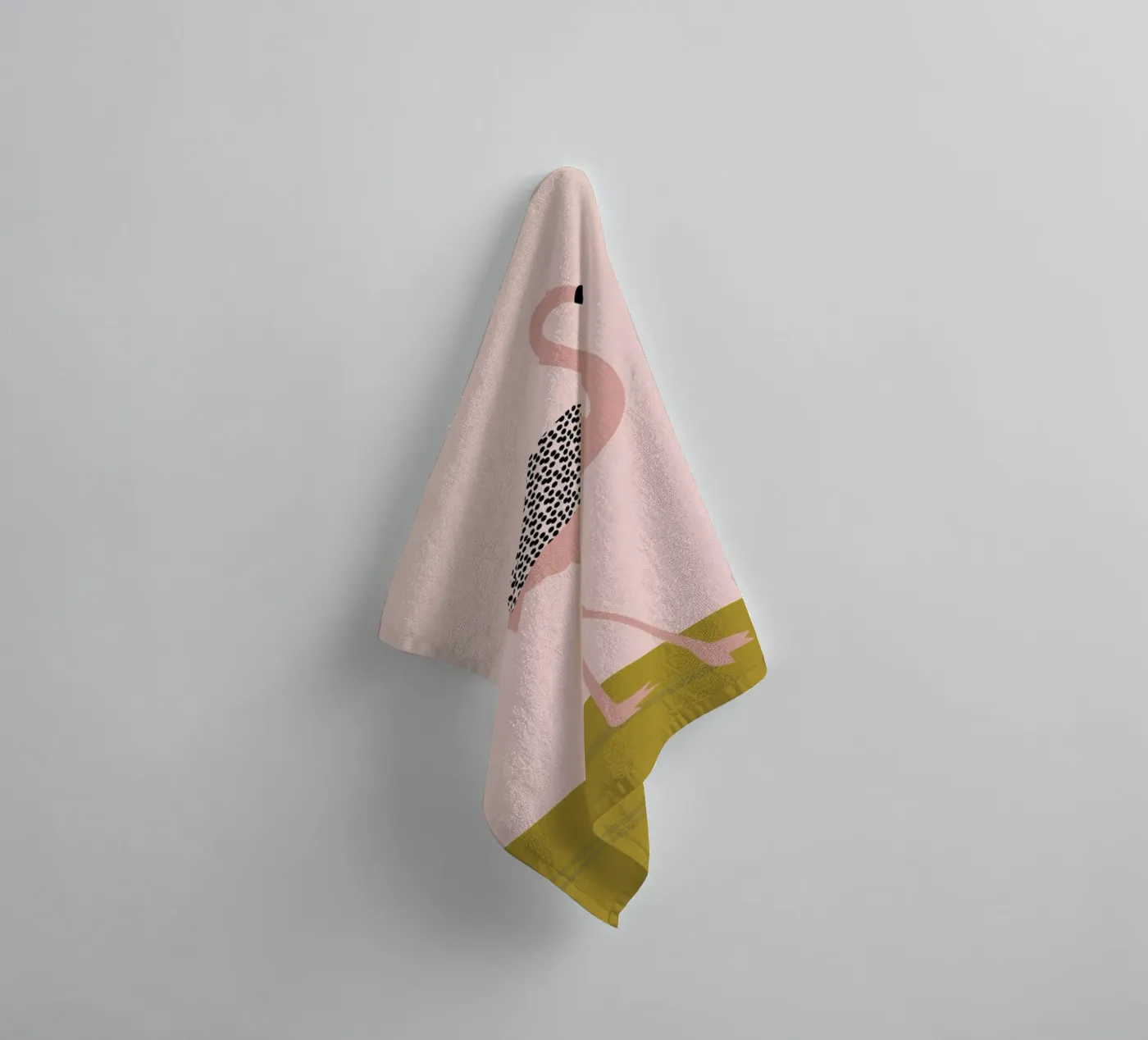 Flamingo badhanddoek van Linda Gobeta