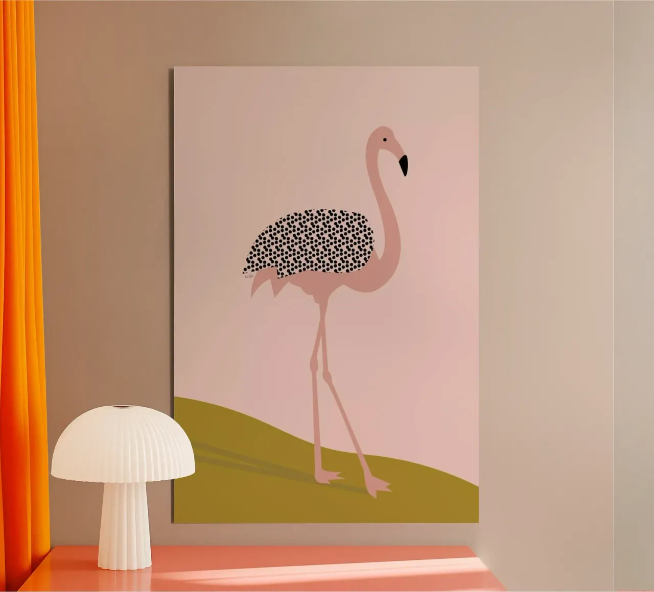 Flamingo alluminio dibond da Linda Gobeta
