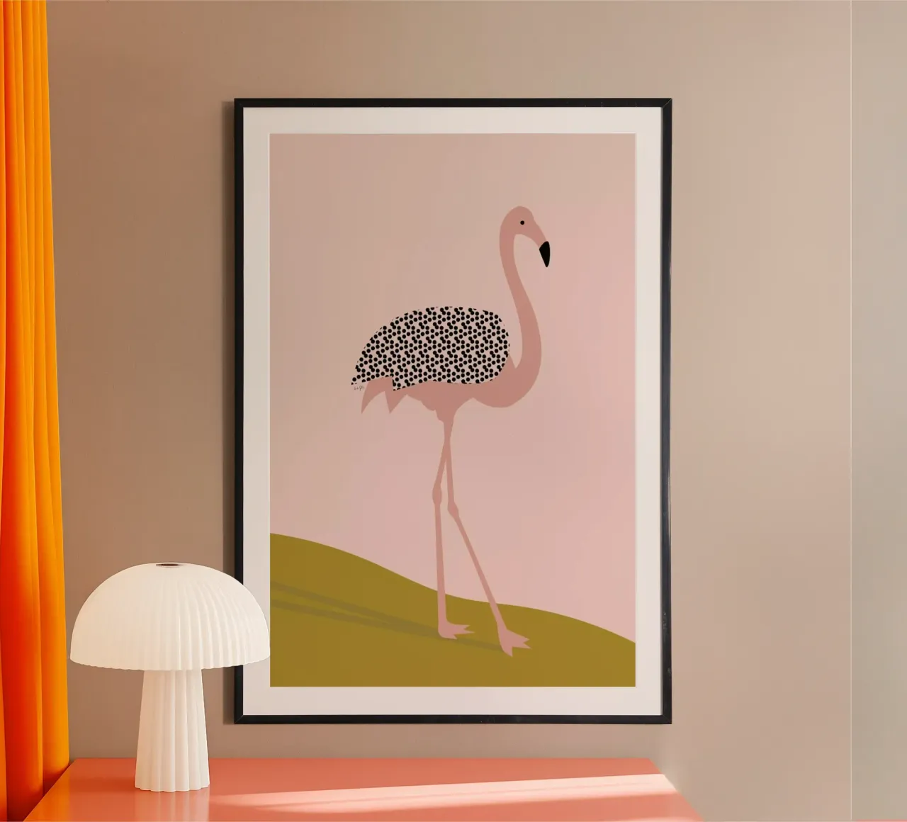 Flamingo carta hahnemühle da Linda Gobeta