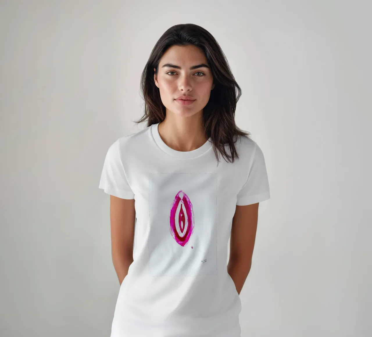 Vulva Painting Minimalist t-shirt da Verena Bonath | 21st aesthetics