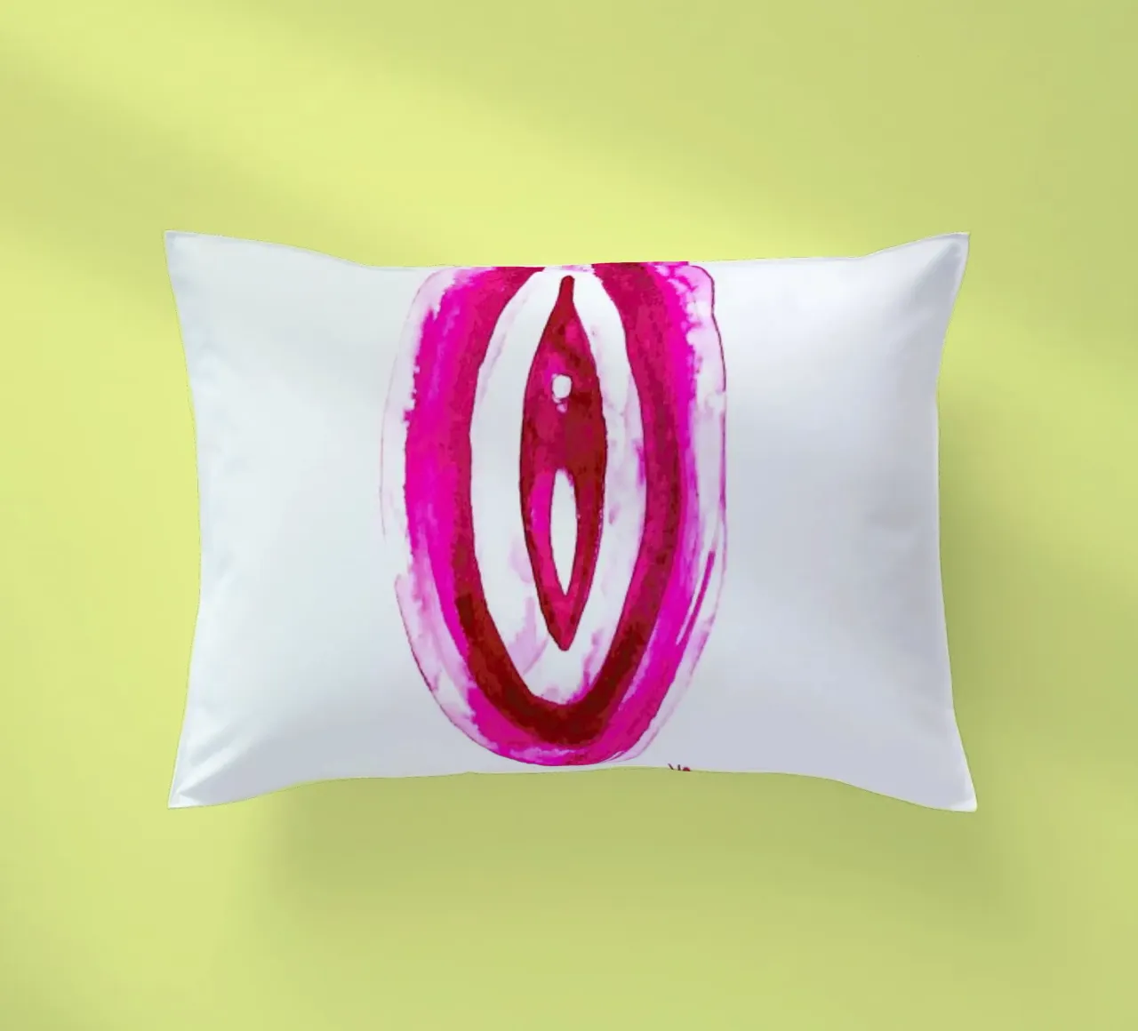 Vulva Painting Minimalist cuscino da Verena Bonath | 21st aesthetics