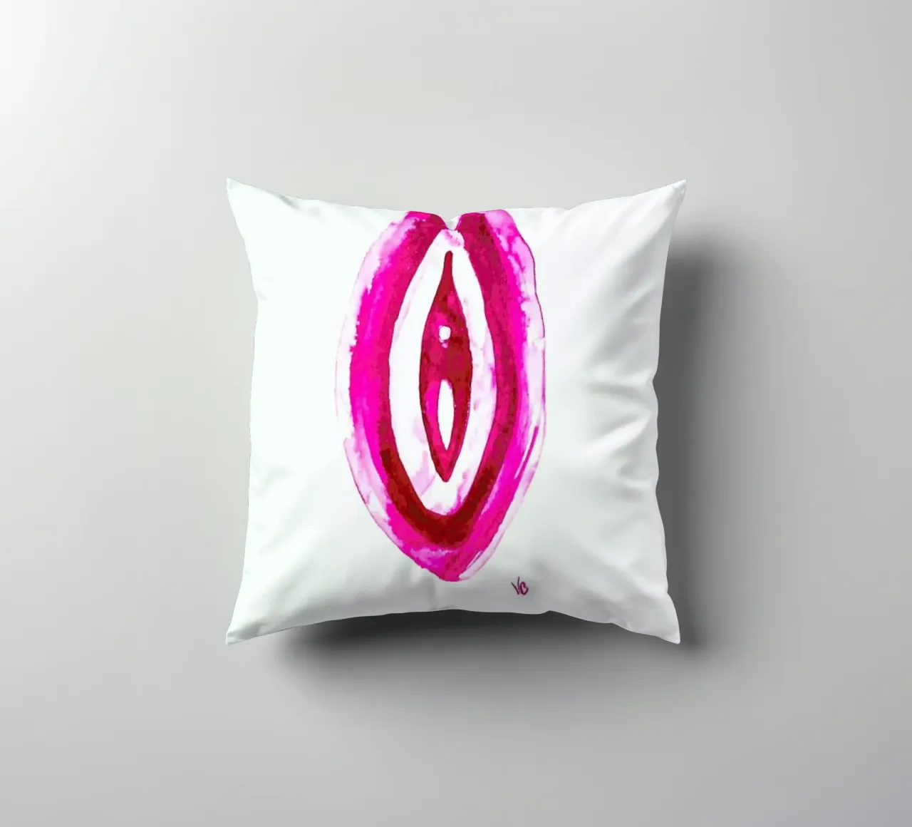 Vulva Painting Minimalist cuscino da Verena Bonath | 21st aesthetics