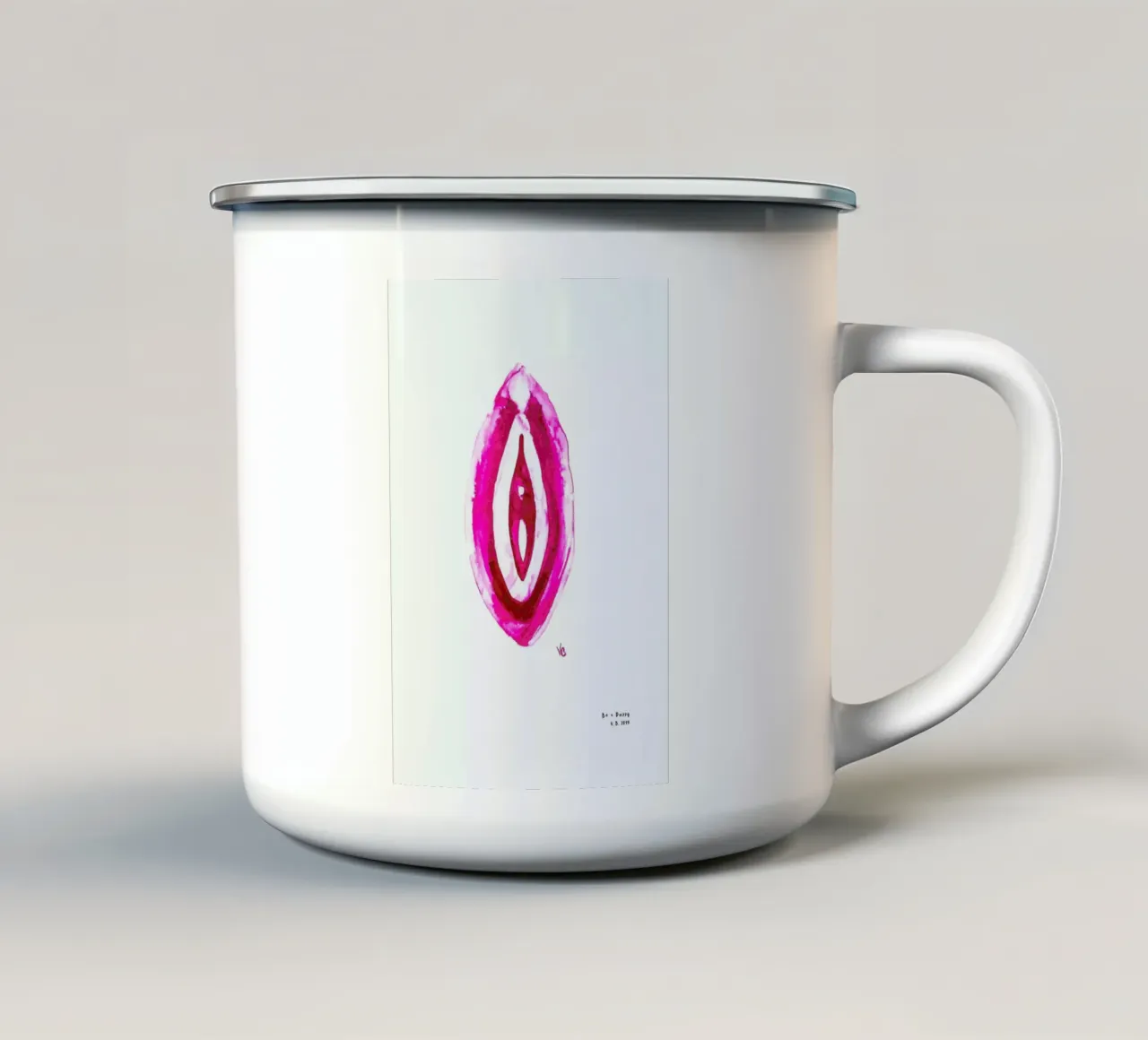 Vulva Painting Minimalist tazza in smalto da Verena Bonath | 21st aesthetics