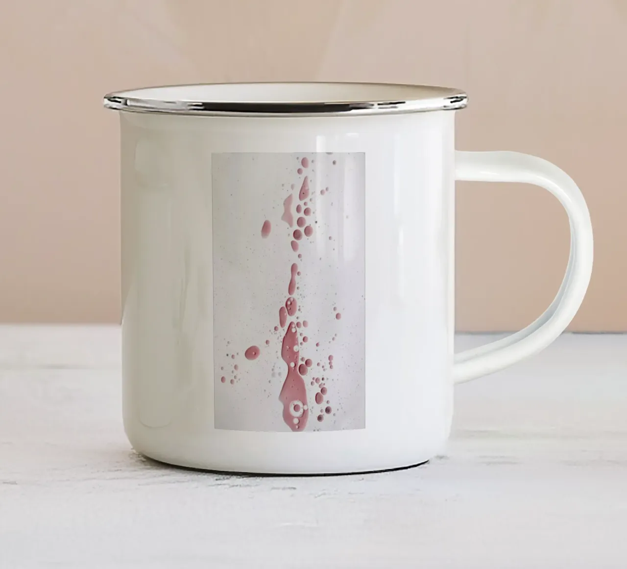 Abstract Color Confetti - Blush Nude tazza in smalto da Studio Nahili