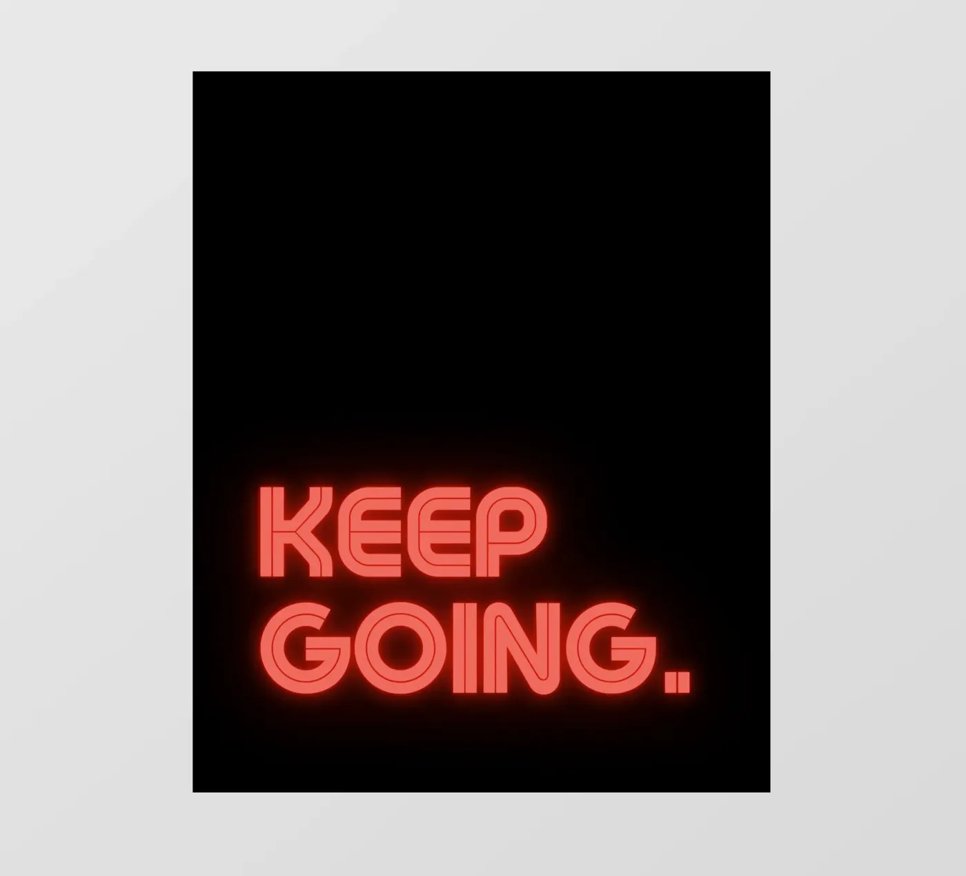 never stop backlit folie van pixelflow