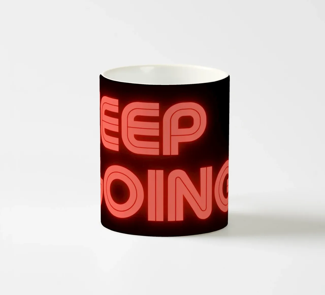 never stop tazza in ceramica da Ambition Wall