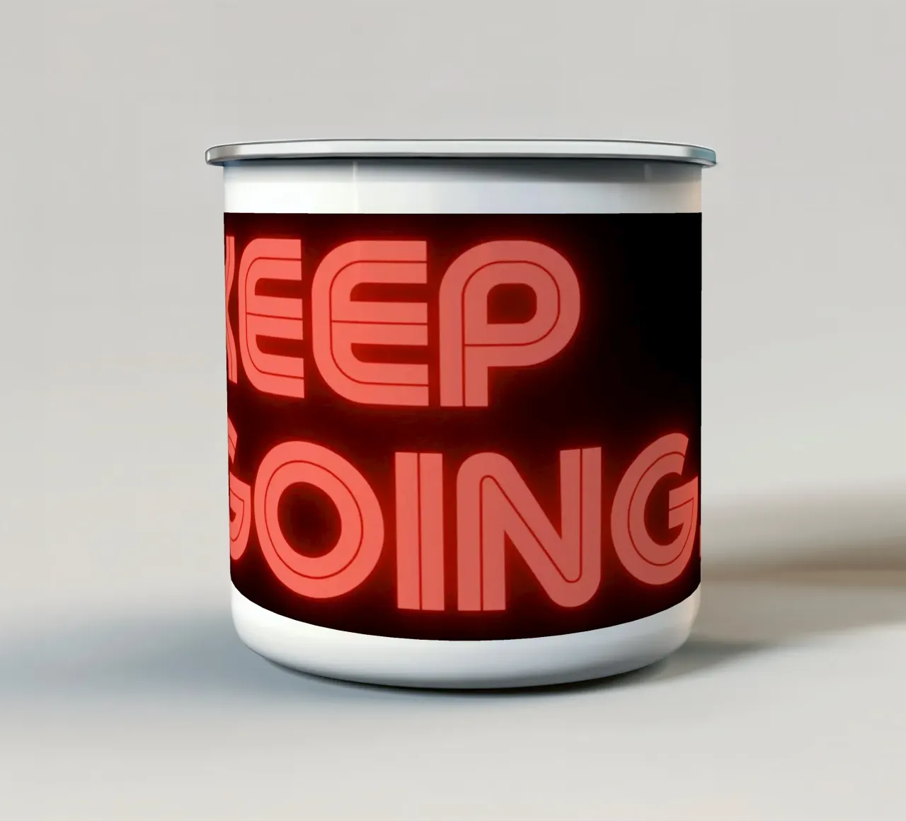 never stop tazza in smalto da Ambition Wall