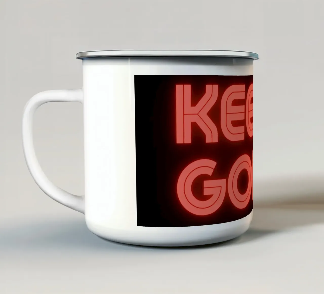 never stop tazza in smalto da Ambition Wall