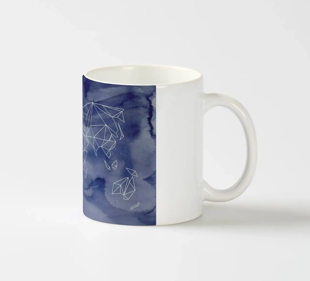 Geometrical World - Indigo Aquarell tazza in ceramica da Studio Nahili