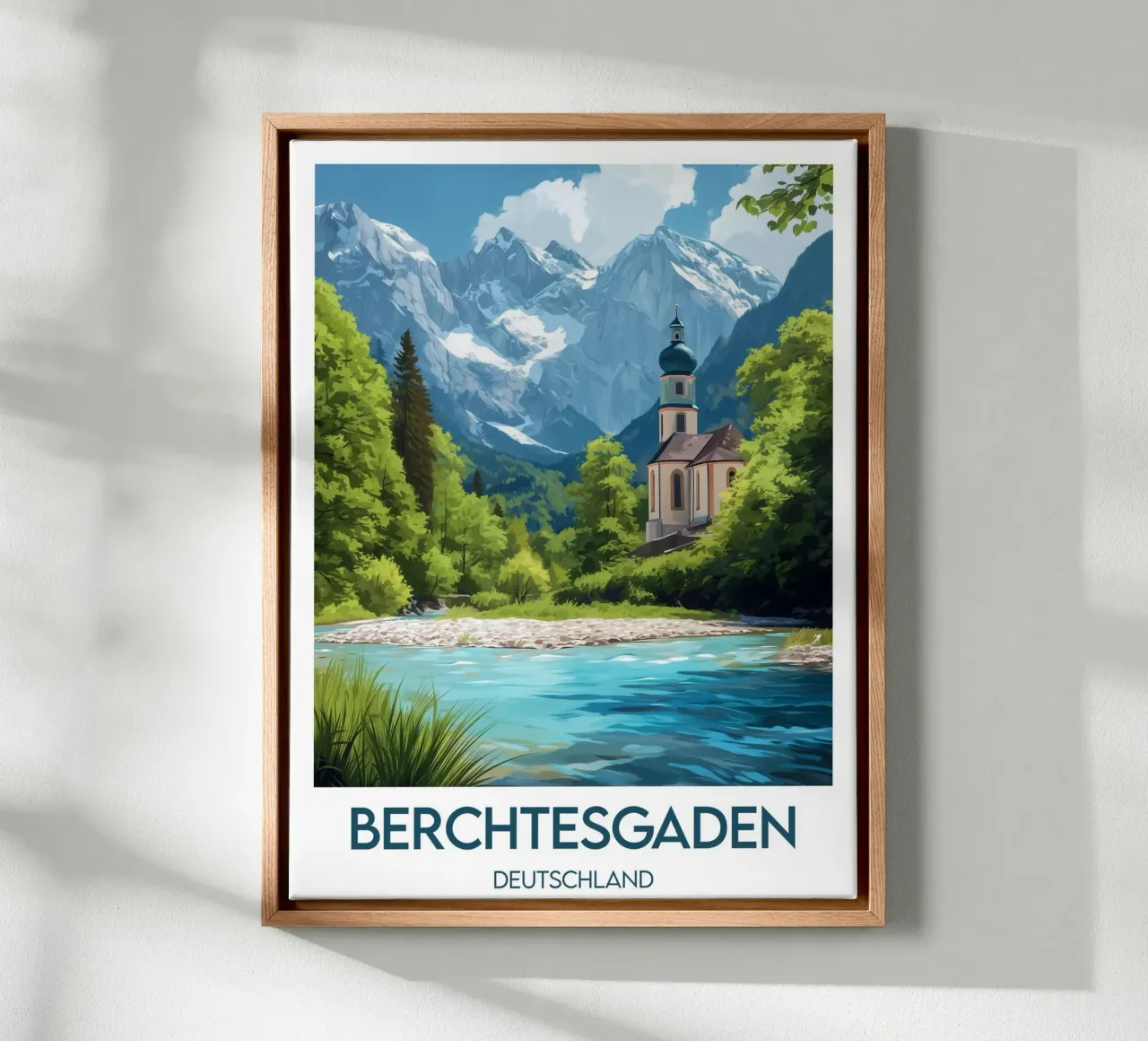 Bereikbaarheid Berchtesgaden canvas met Baklijst van Frame the World