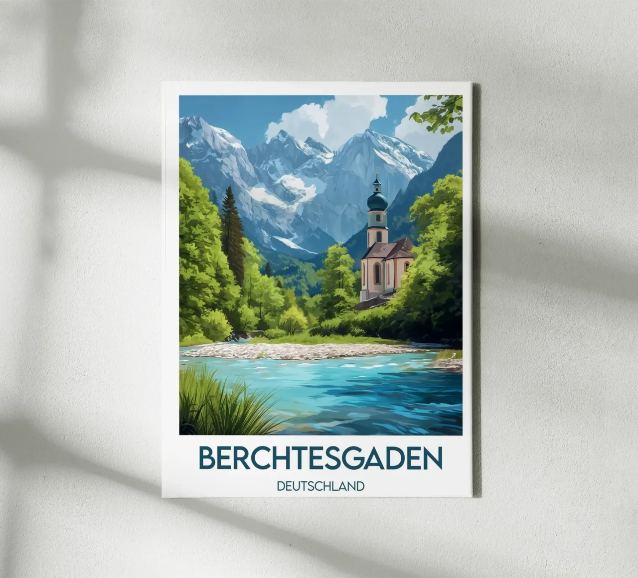 Bereikbaarheid Berchtesgaden canvas met Baklijst van Frame the World