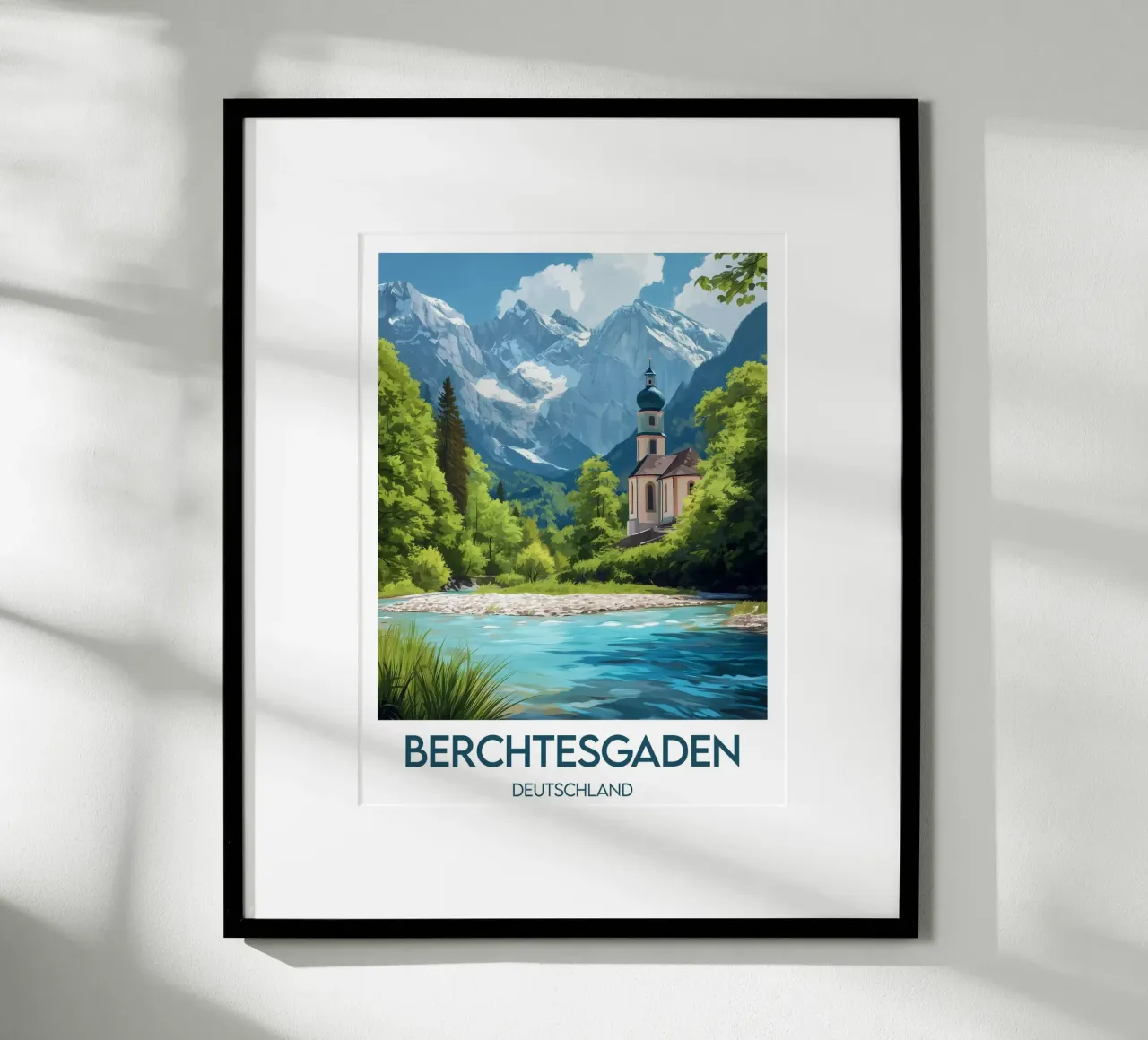 Affiche berchtesgaden poster con telaio in alluminio da Frame the World