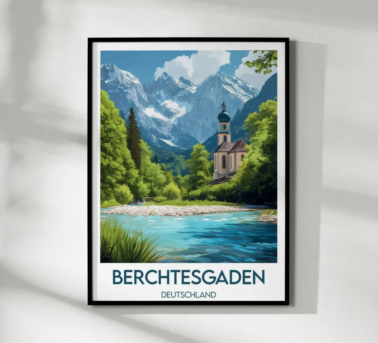 Affiche berchtesgaden poster con telaio in alluminio da Frame the World