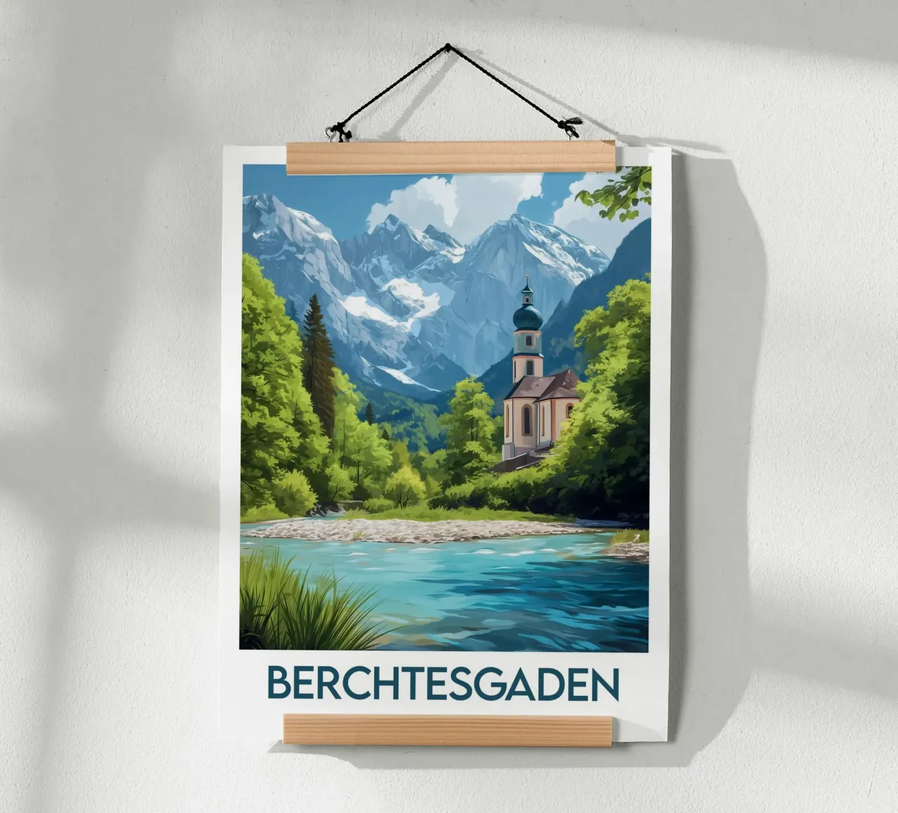 Affiche berchtesgaden poster con telaio in alluminio da Frame the World
