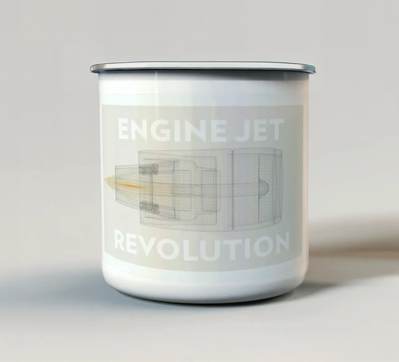 Engine jet revolution tazza in smalto da Marc Schulthess