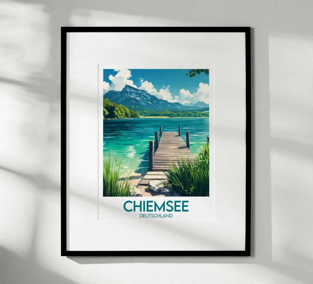 Affiche chiemsee poster con telaio in alluminio da Frame the World