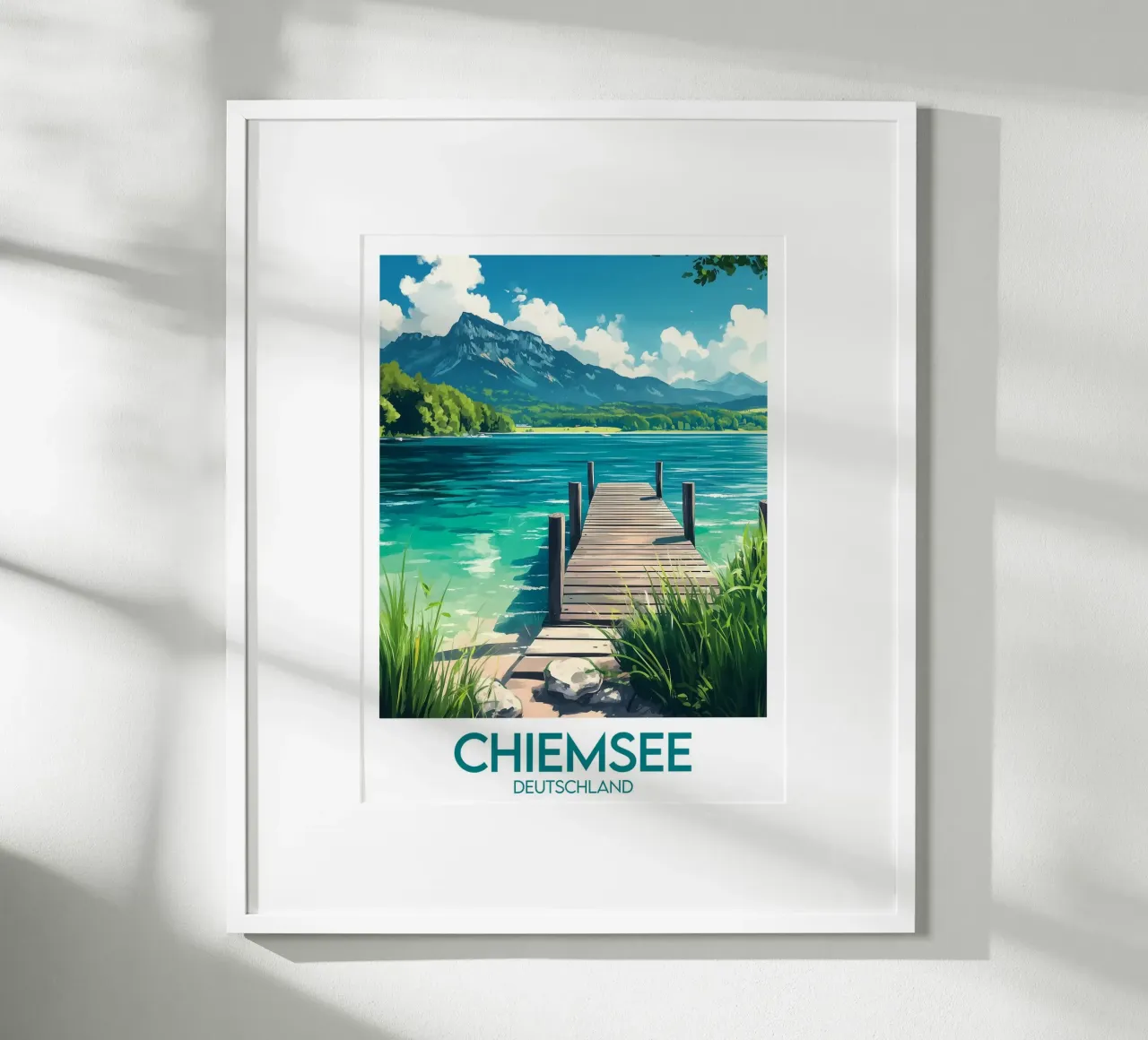 Affiche chiemsee poster con telaio in alluminio da Frame the World