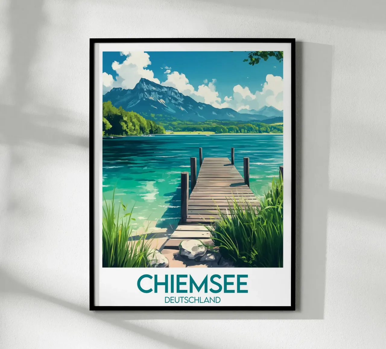 Affiche chiemsee poster con telaio in alluminio da Frame the World