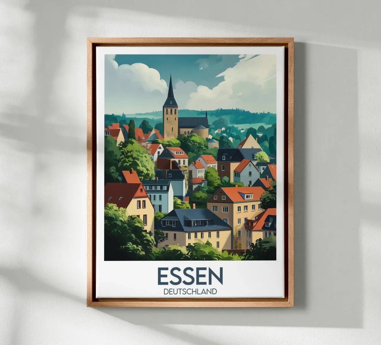 Affiche essen tela con Cornice a cassetta da Frame the World
