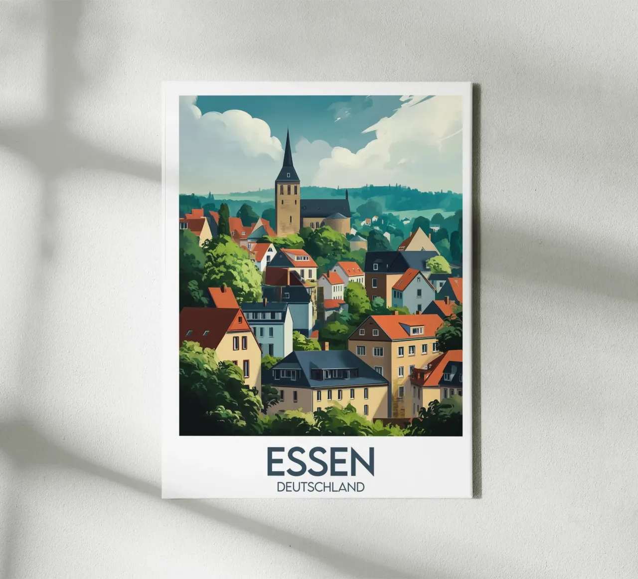 Affiche essen tela con Cornice a cassetta da Frame the World