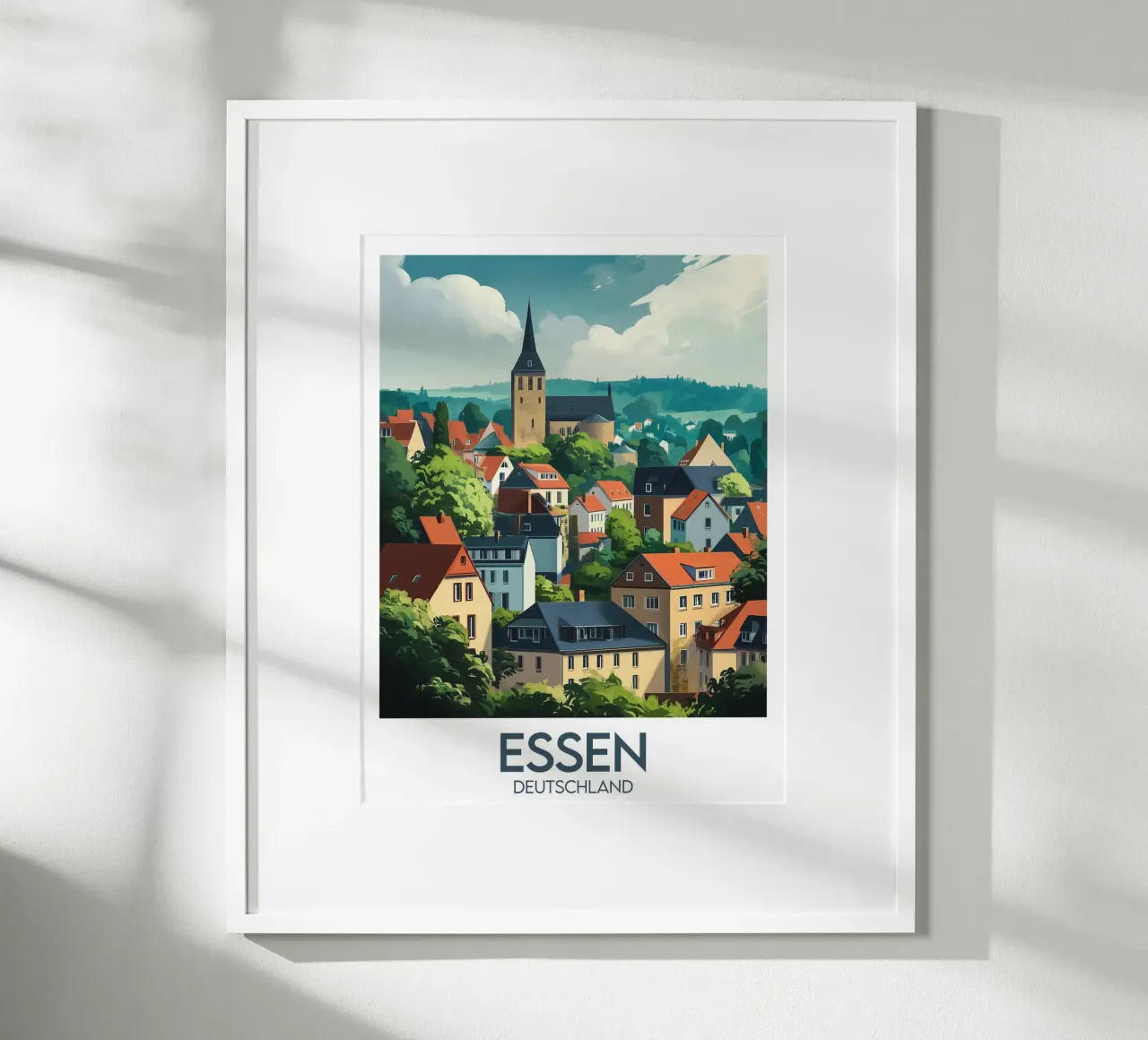 Affiche essen poster con telaio in legno da Frame the World