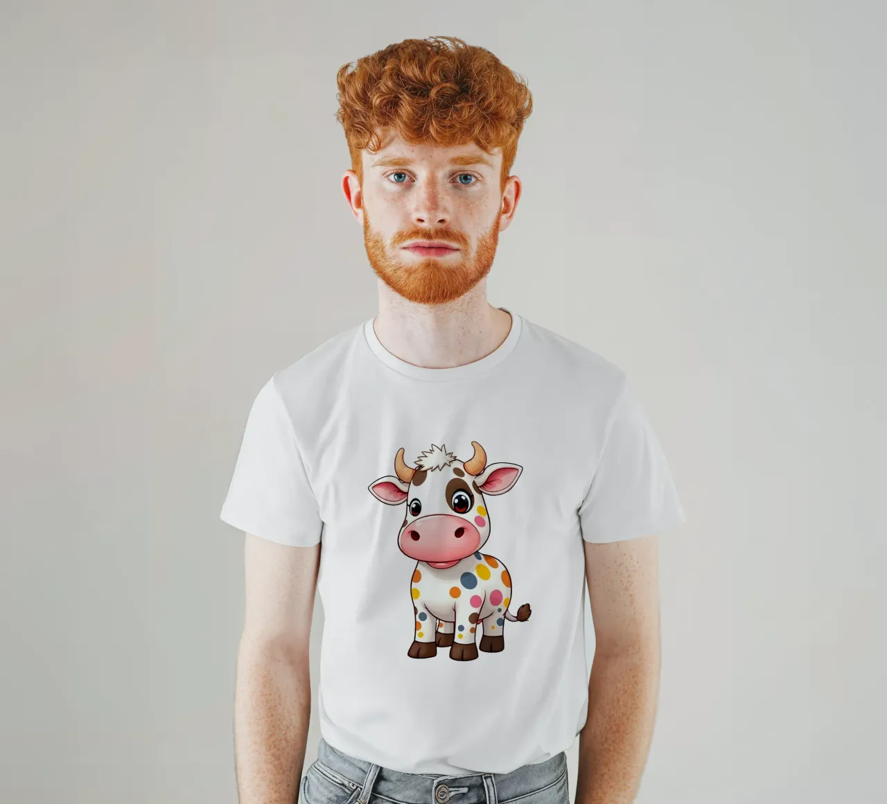 Kuh_2a t-shirt da Tierisch bunt by LK