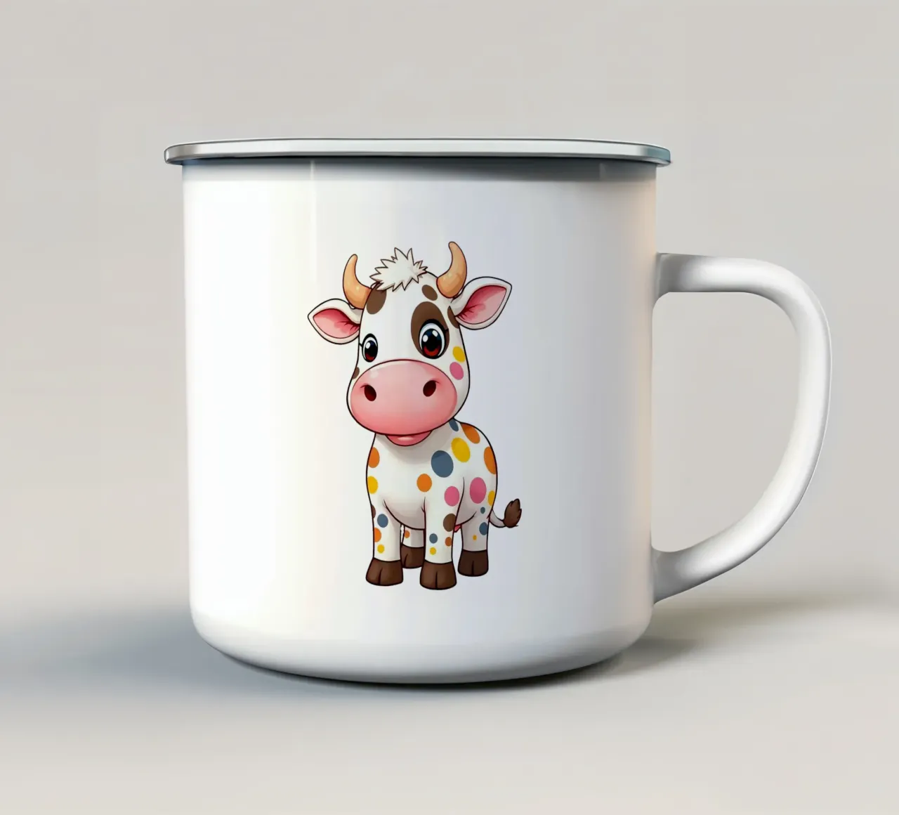 Kuh_2a tazza in smalto da Tierisch bunt by LK