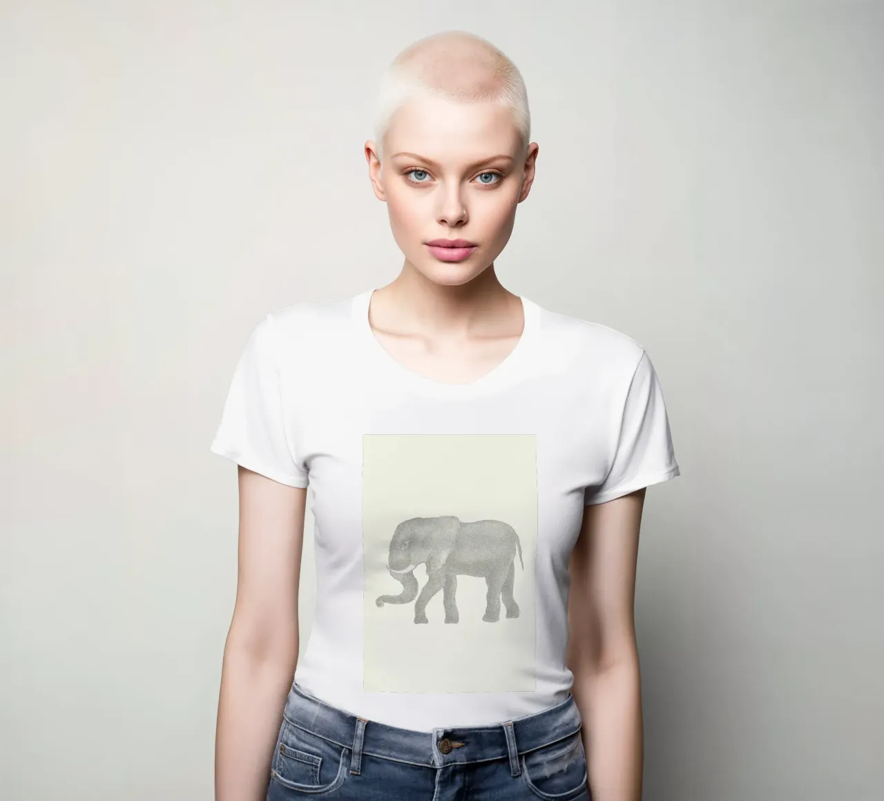 Elephant women's fitted t-shirt by Flora & Fauna
