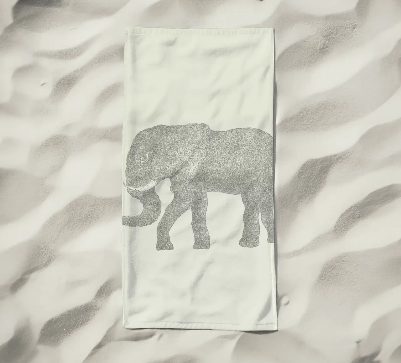 Elephant beach towel by Flora & Fauna