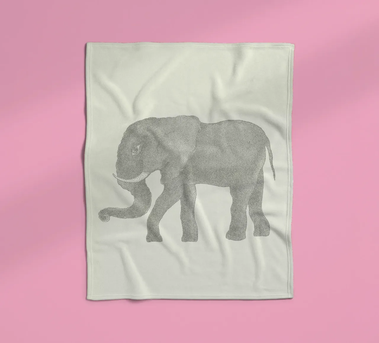 Elephant plaid polaire de Flora & Fauna