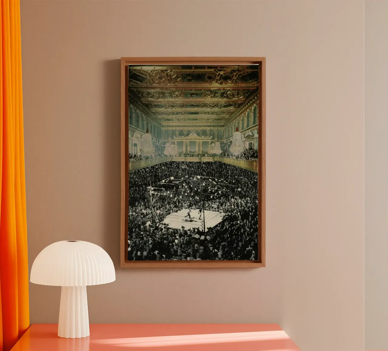 boxing in vienna canvas with Floater frame by Sammy Slabbinck