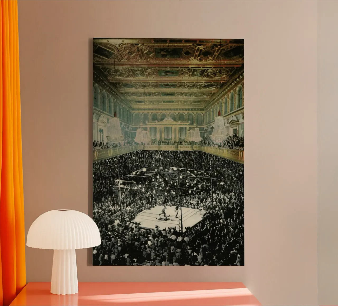 boxing in vienna canvas with Floater frame by Sammy Slabbinck