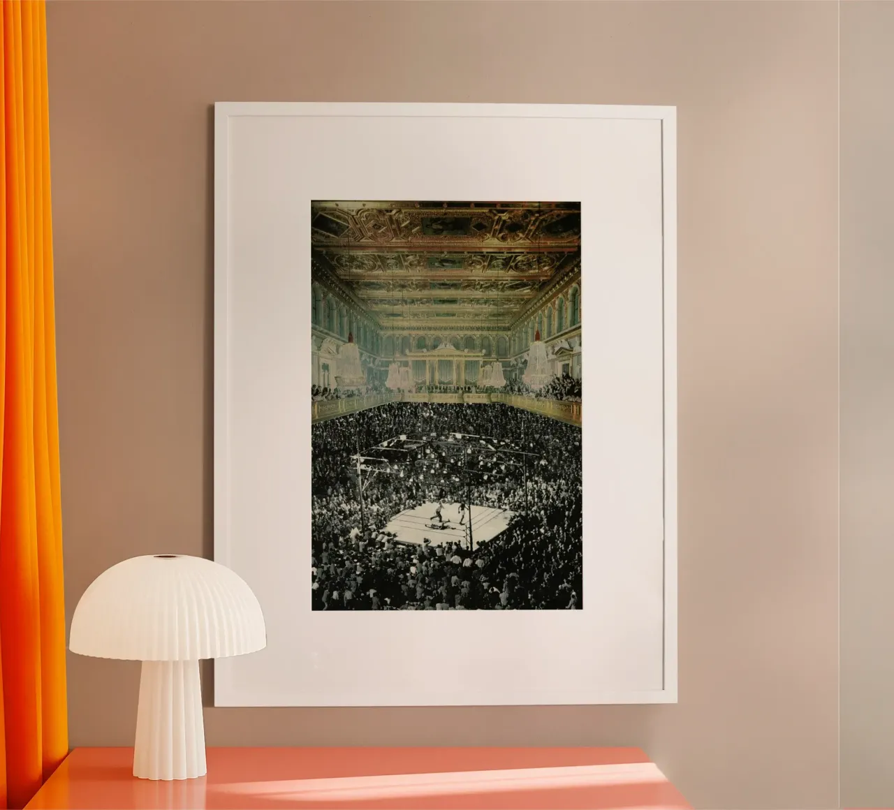 boxing in vienna poster con telaio in legno da Sammy Slabbinck