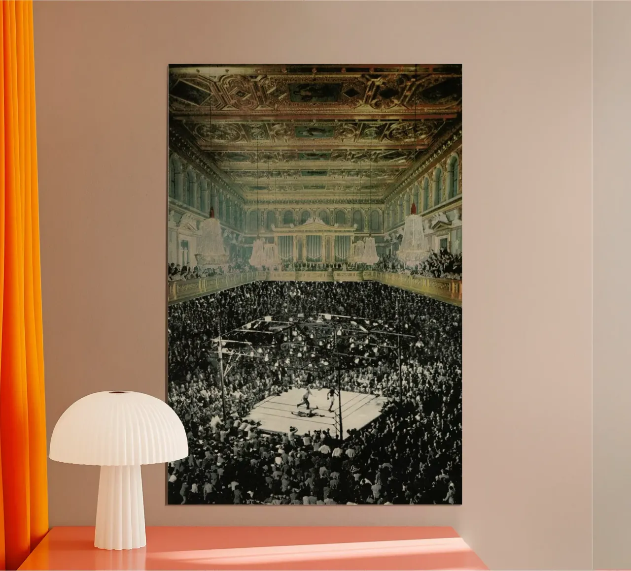 boxing in vienna poster con telaio in legno da Sammy Slabbinck