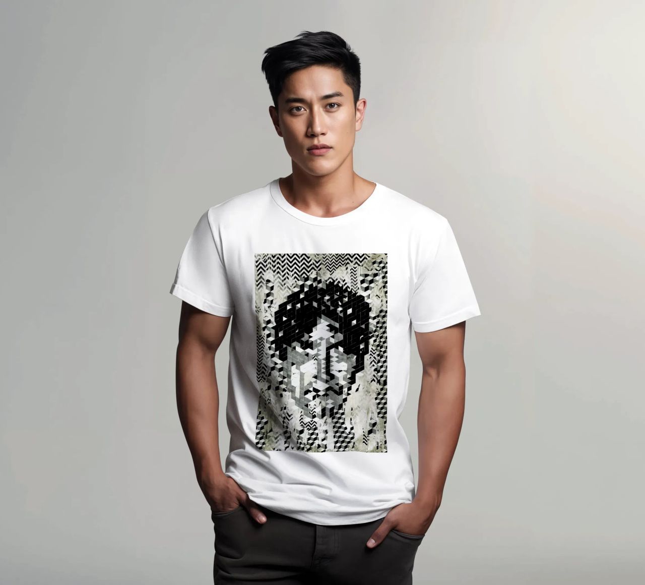Cube Head t-shirt da Famous When Dead