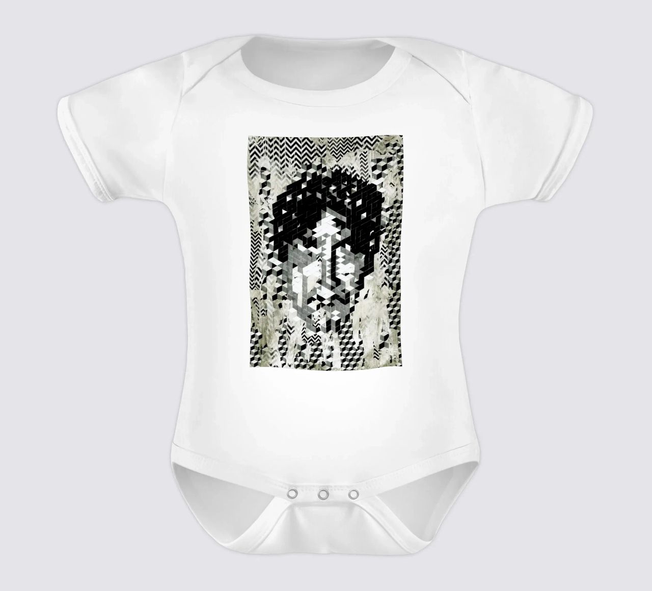 Cube Head body neonato maniche corte da Famous When Dead