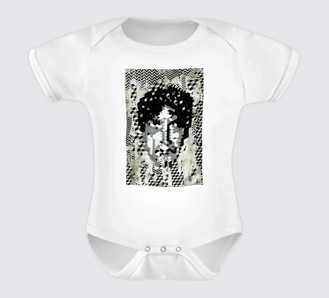 Cube Head body neonato maniche corte da Famous When Dead