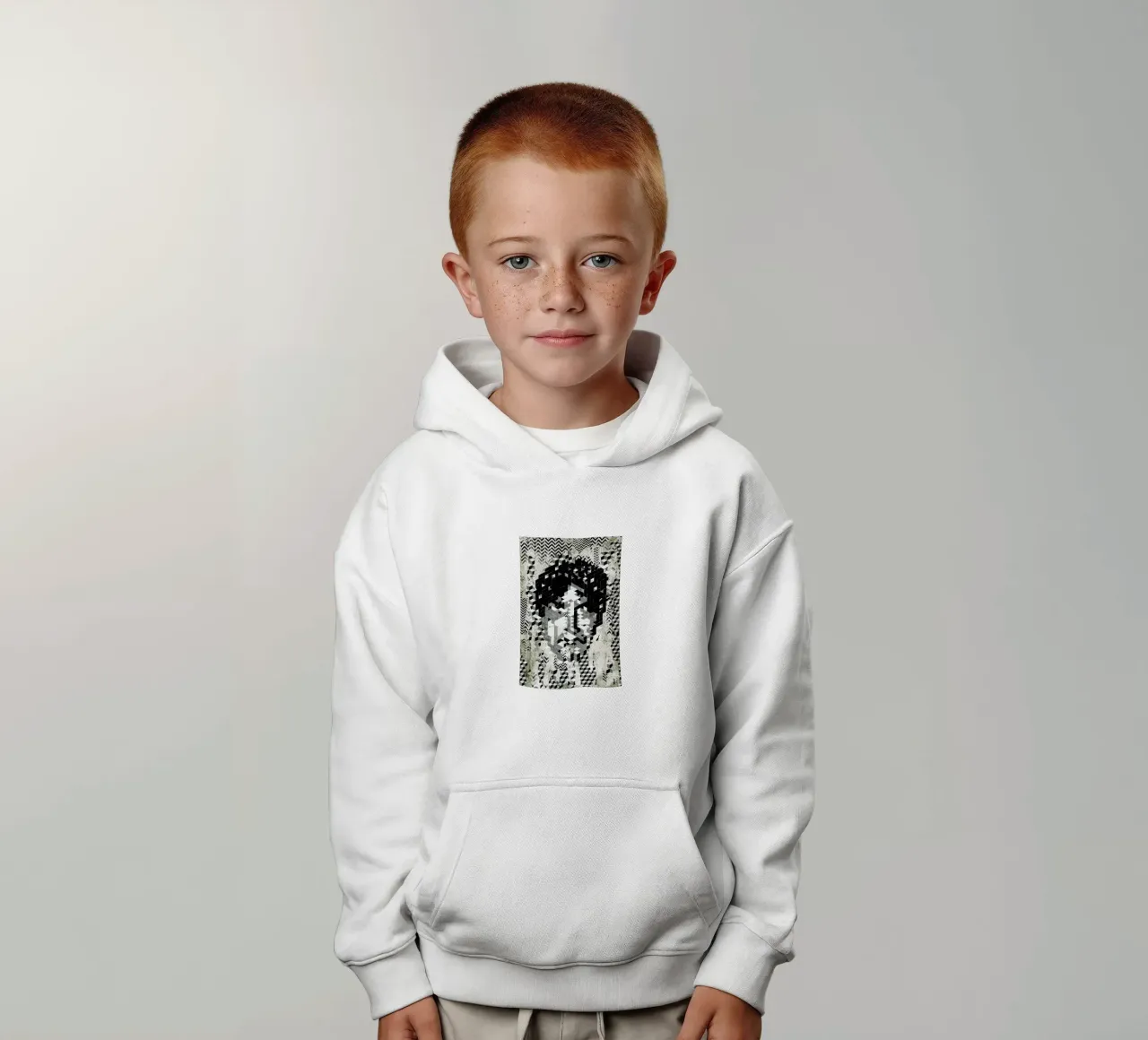 Cube Head felpa bambino con cappuccio da Famous When Dead